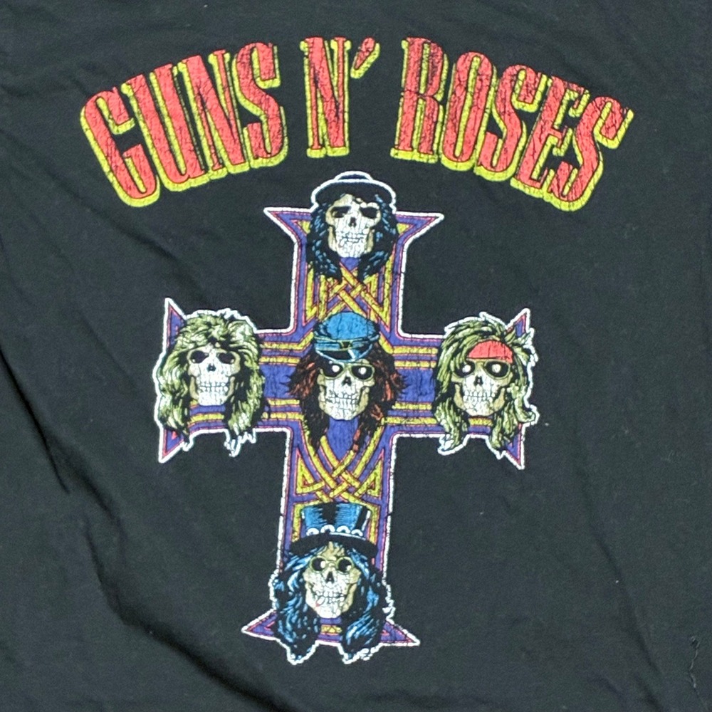 Guns N' Roses Appetite for Destruction T-Shirt Men's M Black Skull Cross Tee - Picture 3 of 7